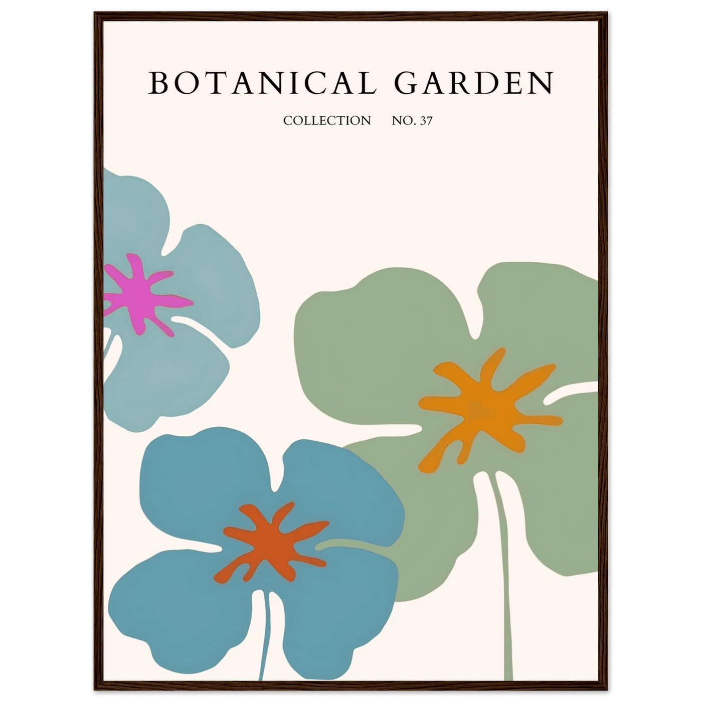 Abstract Botanical Garden Framed Posters – Vibrant Floral Art Prints in Your Choice of Frame & Size | Ready-to-Hang - Vibrantwalls