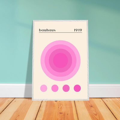 Bauhaus Pink Gradient Circle - Vibrantwalls