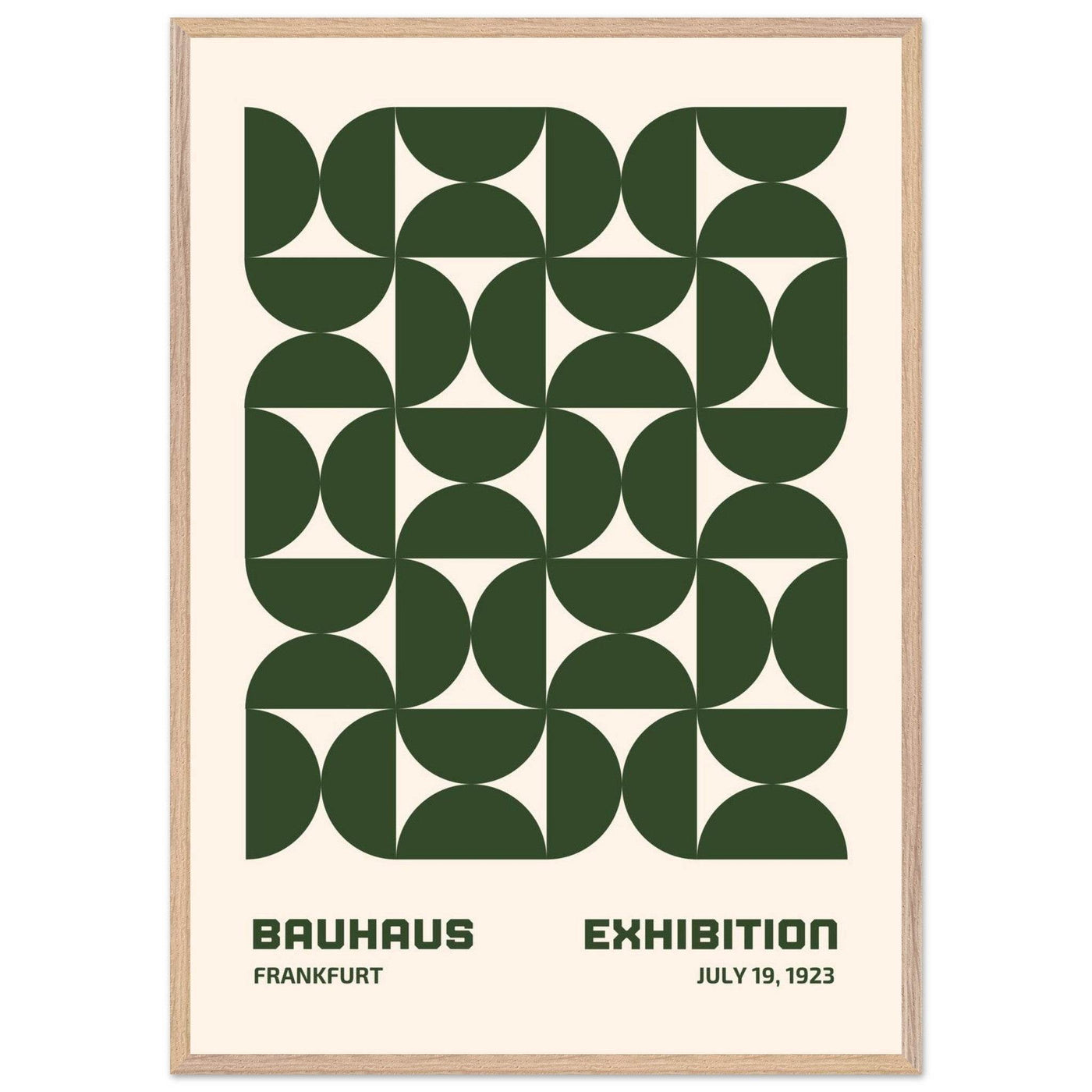 Bauhaus Forest Green & Cream Modern - Vibrantwalls
