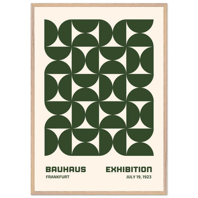 Bauhaus Forest Green & Cream Modern - Vibrantwalls