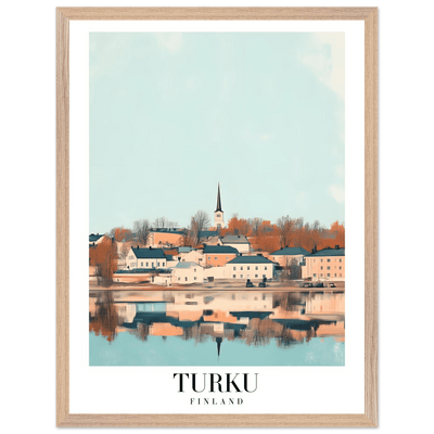 Turku Finland Framed Poster – Serene Nordic Travel Wall Art with Wooden Frame - Vibrantwalls