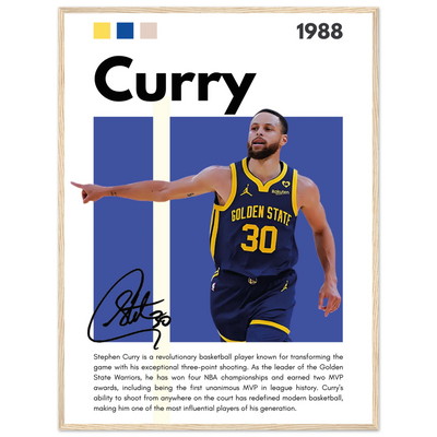 Stephen Curry Chef Curry Warriors Framed Poster 60x80 cm 24x32″ Wood frame Vibrantwalls