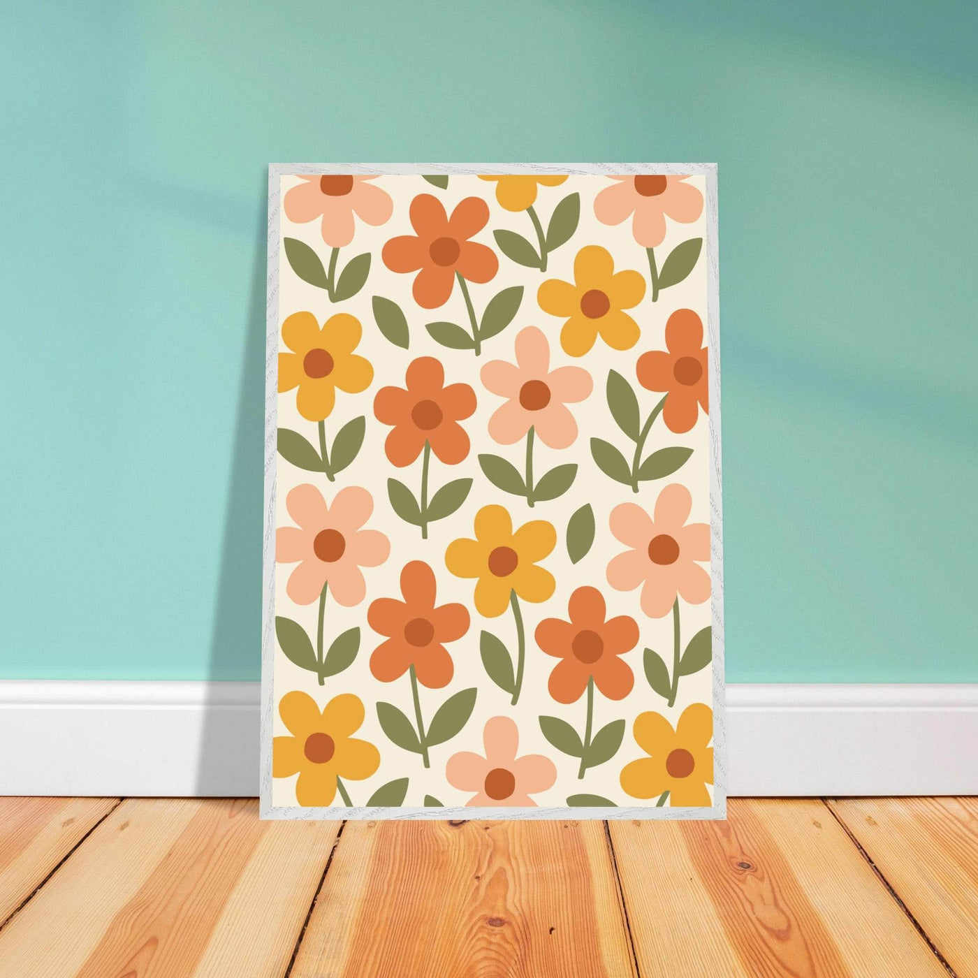 Retro Floral Dream - Vibrantwalls