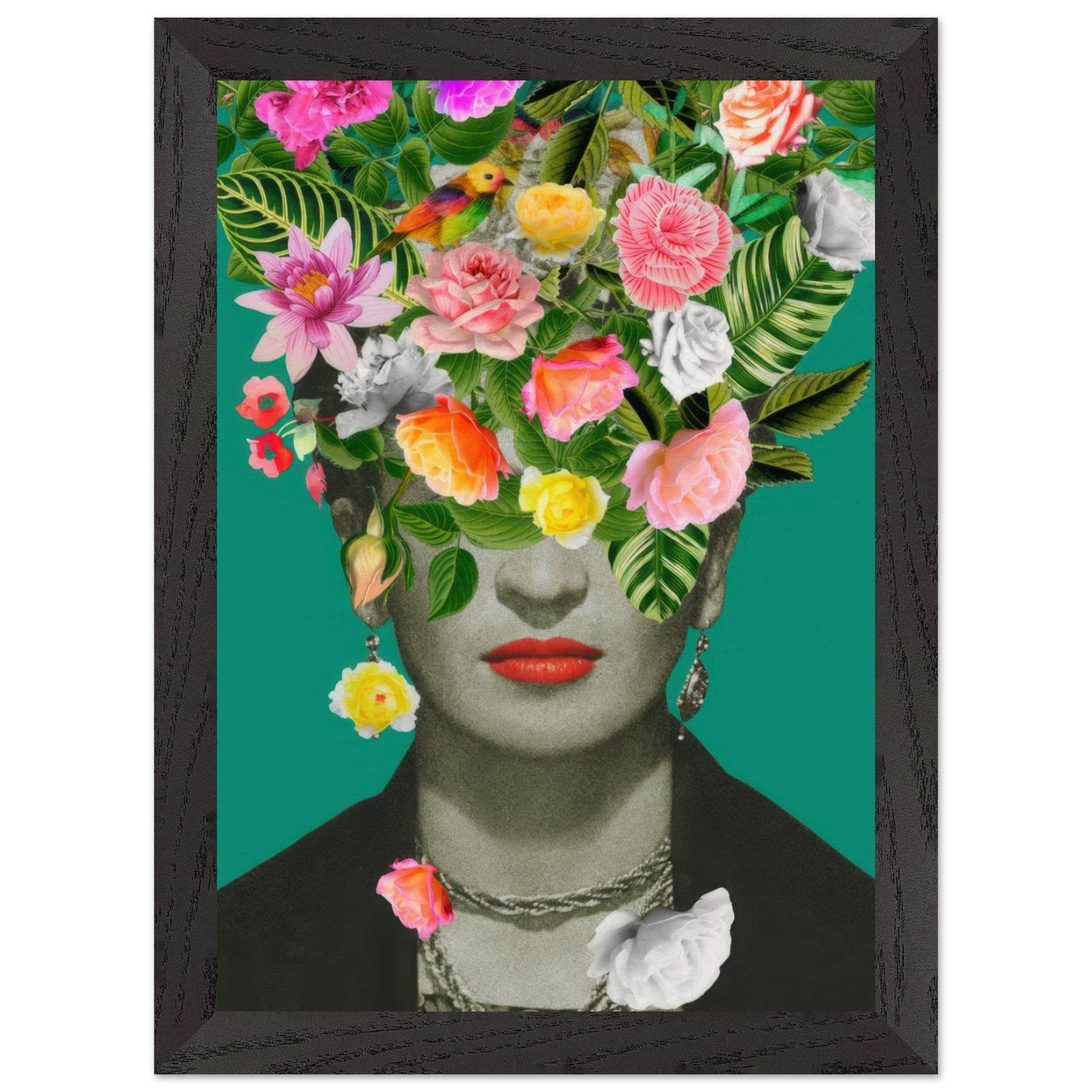 Floral Frida Artwork - Vibrant and Inspiring Home Decor - Vibrantwalls