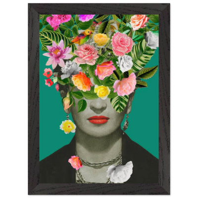 Floral Frida Artwork - Vibrant and Inspiring Home Decor - Vibrantwalls