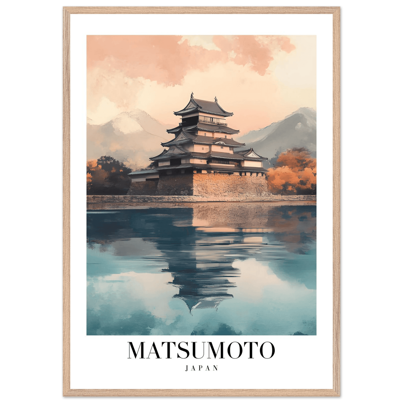 Matsumoto Japan Framed Poster – Serene Travel Wall Art with Wooden Frame - Vibrantwalls