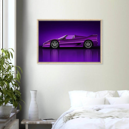 Ferrari F50 Framed Canvas Retro F40 Enzo 458 Ferrari Cars Wall Art - Vibrantwalls