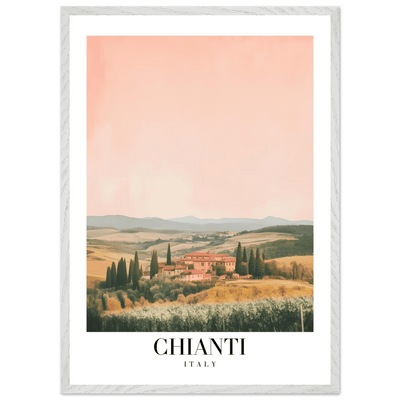 Chianti, Italy Framed Poster – Vintage Tuscan Countryside Wall Art with Customizable Wooden Frame - Vibrantwalls