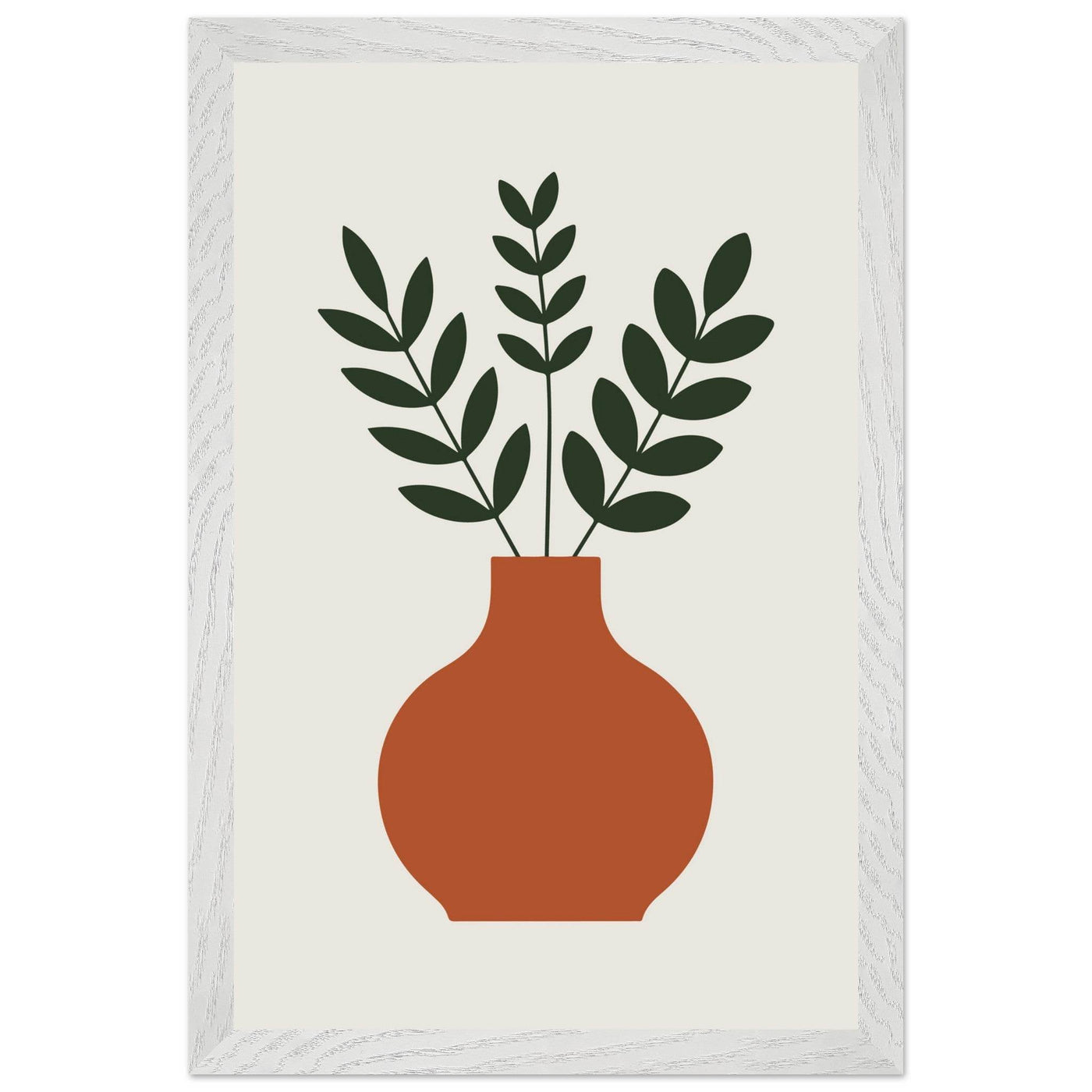 Terracotta Vase Greenery - Vibrantwalls
