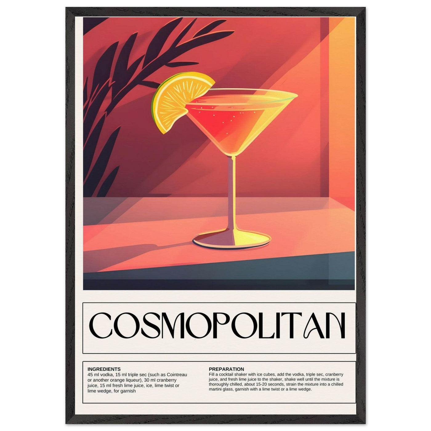 Cosmopolitan Cocktail - Vibrantwalls