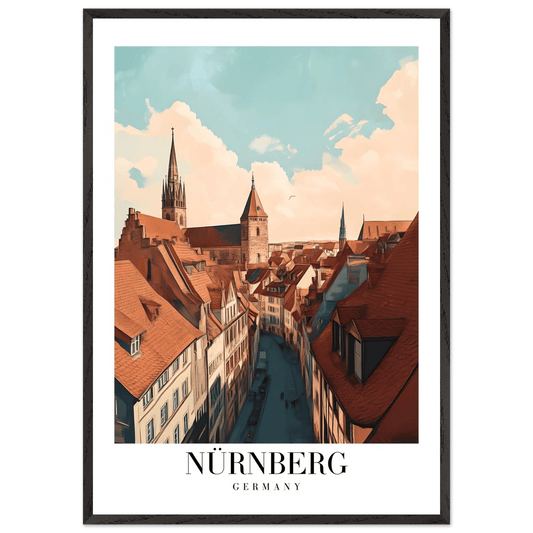 Nürnberg Germany Historic Vintage Travel Poster - Wall Art - Vibrantwalls