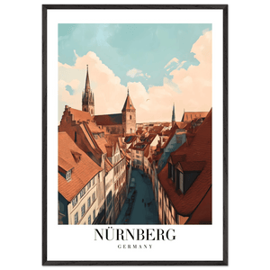 Nürnberg Germany Framed Poster – Vintage Travel Wall Art with Wooden Frame - Vibrantwalls