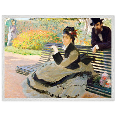 Camille Monet Garden Bench Art – Exquisite Artwork for Garden Lovers - Vibrantwalls
