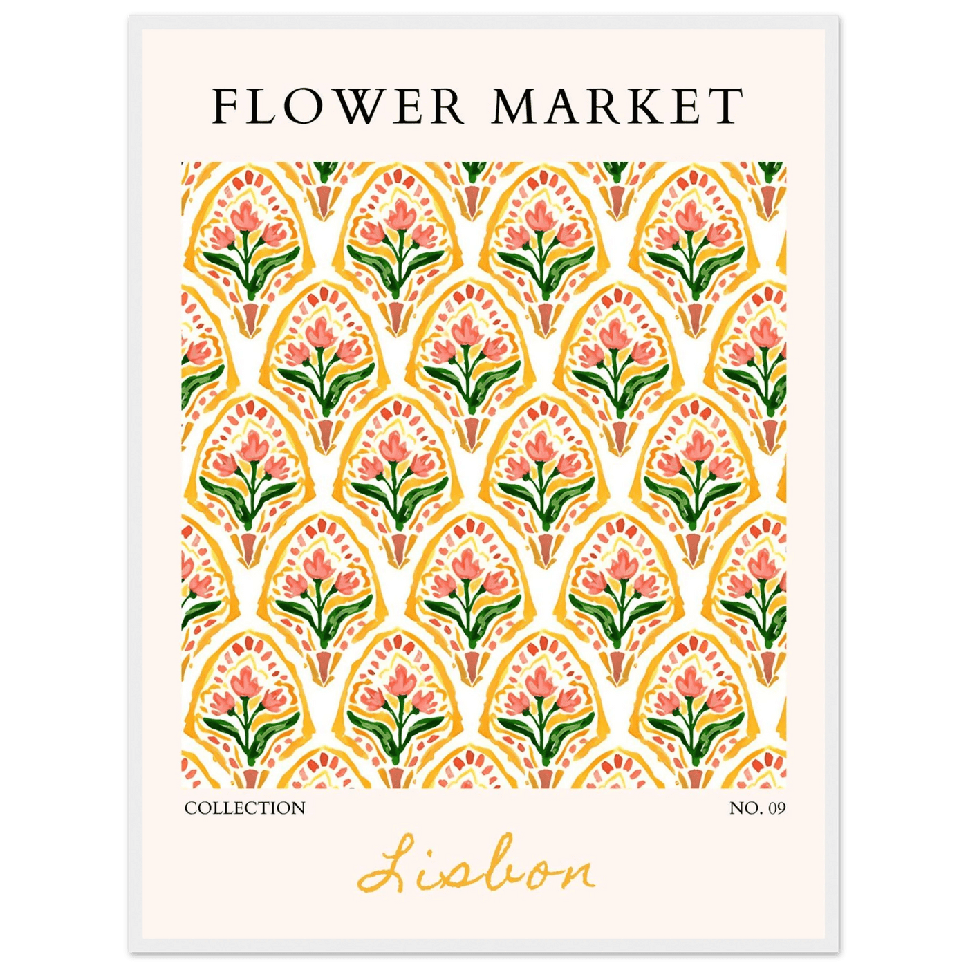 Lisbon Flower Market Framed Poster – Vibrant Floral Art Print | Ready-to-Hang Wall Decor - Vibrantwalls