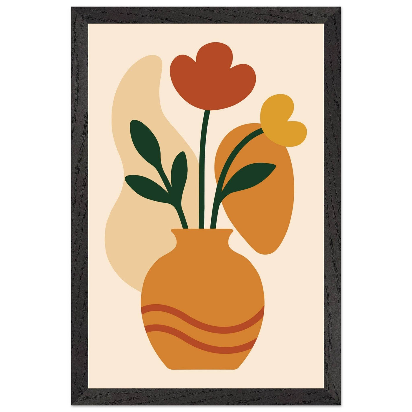 Abstract Floral Vase - Vibrantwalls