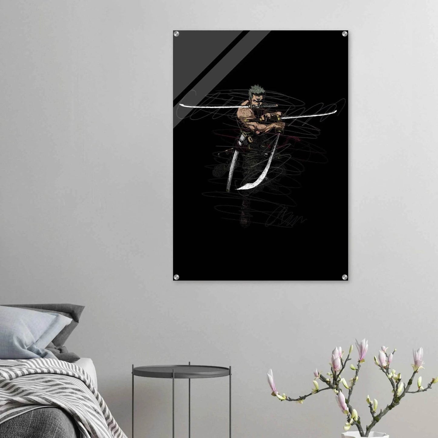 Roronoa Zoro Inspired Acrylic Print – Dynamic, Durable, Modern Anime Wall Art - Vibrantwalls