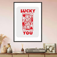 Two of Hearts King Custom Playing Cards Framed Poster Wall Art - Vibrantwalls