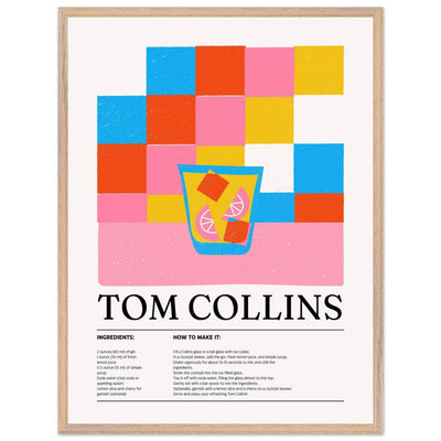 Retro Tom Collins Cocktail Recipe - Vibrantwalls