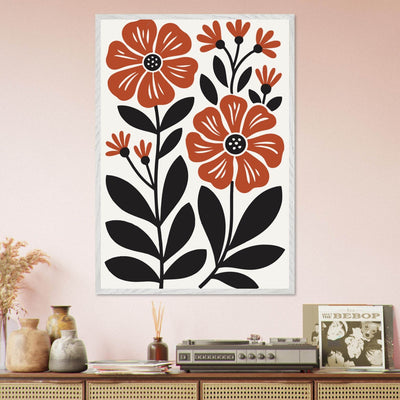 Abstract Floral Bloom Modern Botanical Art - Vibrantwalls