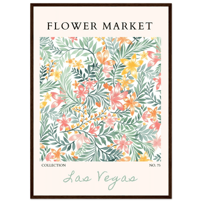 Flower Market Collection Framed Poster – Las Vegas Botanical Bliss Print | Ready-to-Hang Floral Art - Vibrantwalls