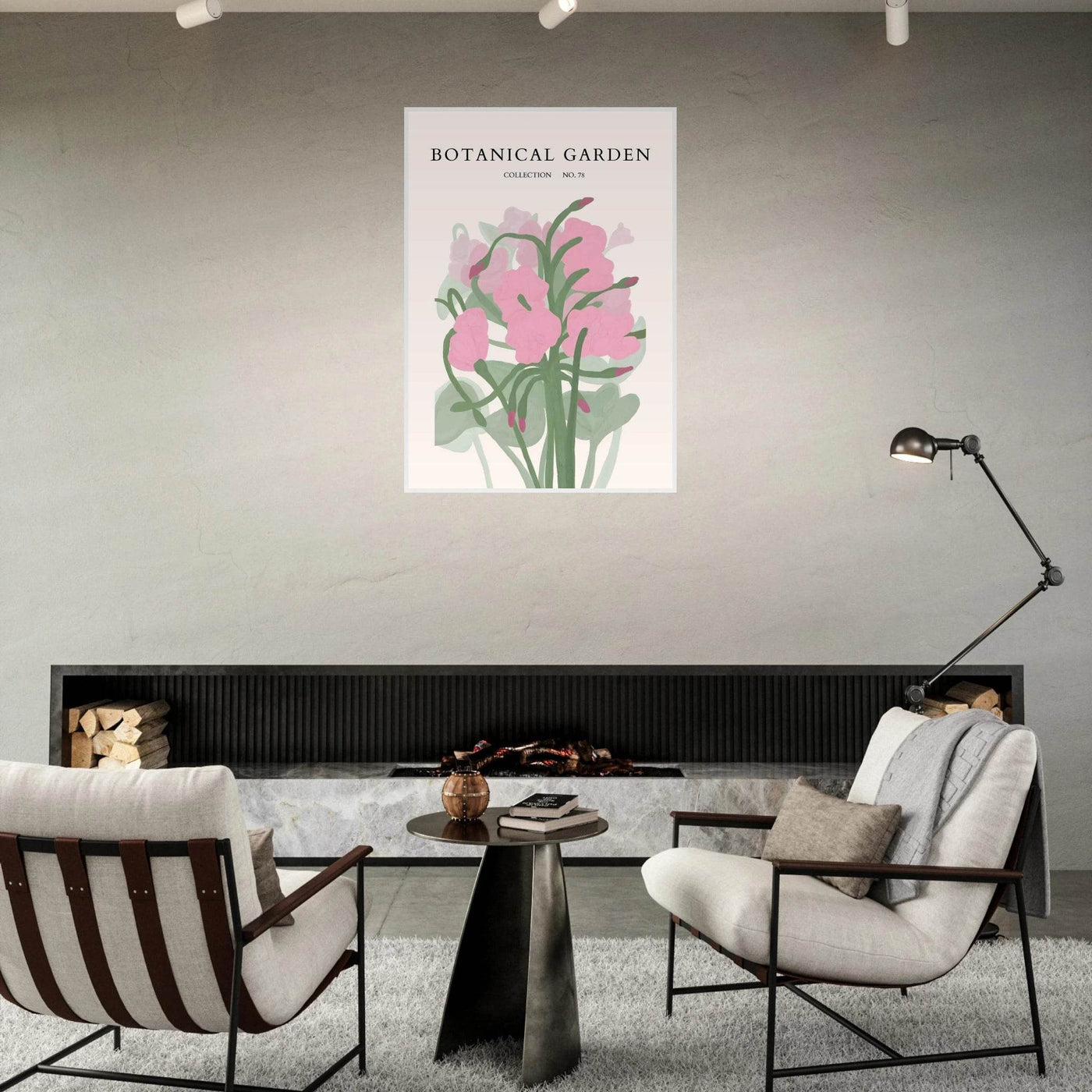 Botanical Garden Collection No. 78 Framed Poster – Blush Pink & Sage Green Floral Art Print | Ready-to-Hang - Vibrantwalls