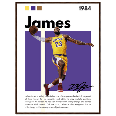 LeBron James Lakers Championship Vintage Art Print - Vibrantwalls