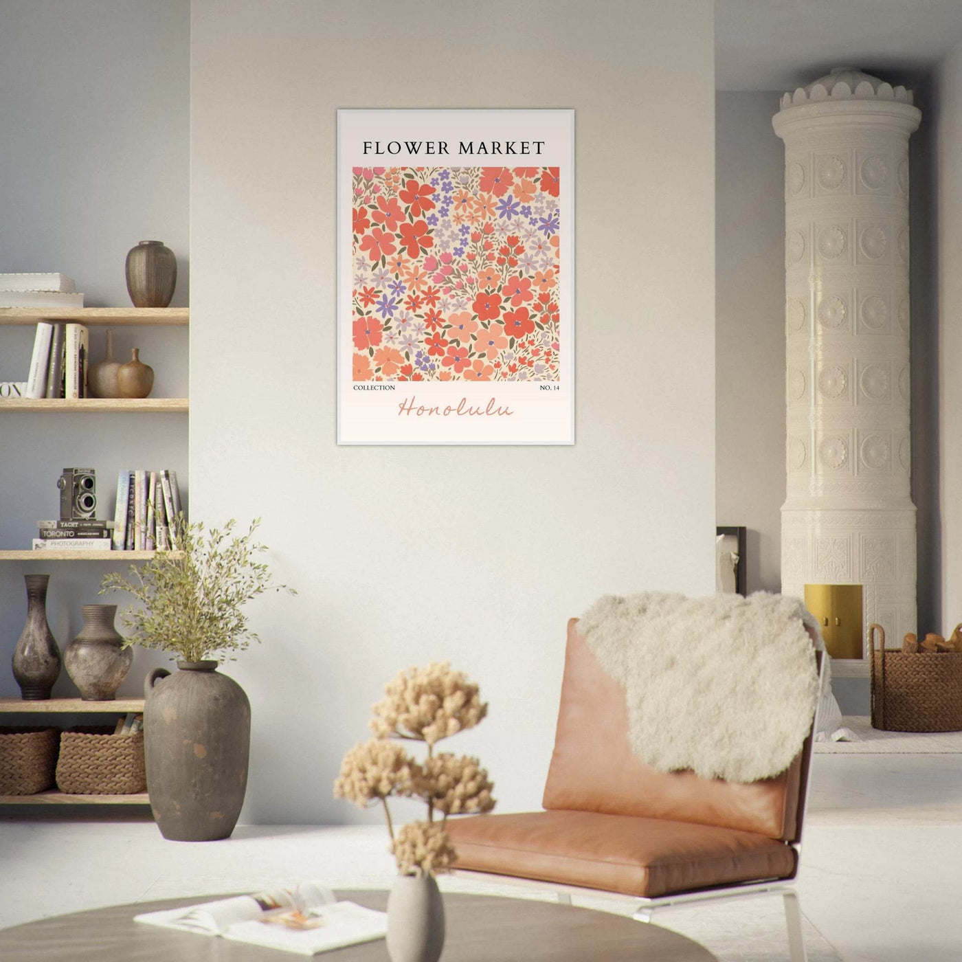 Flower Market Honolulu Framed Poster – Vibrant Floral Art Print | Ready-to-Hang Wall Decor - Vibrantwalls