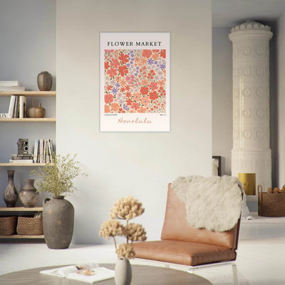 Flower Market Honolulu Framed Poster – Vibrant Floral Art Print | Ready-to-Hang Wall Decor - Vibrantwalls