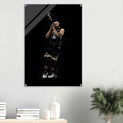 Stephen Curry 'Night Night' Acrylic Print – Iconic, Modern & Durable NBA Art - Vibrantwalls