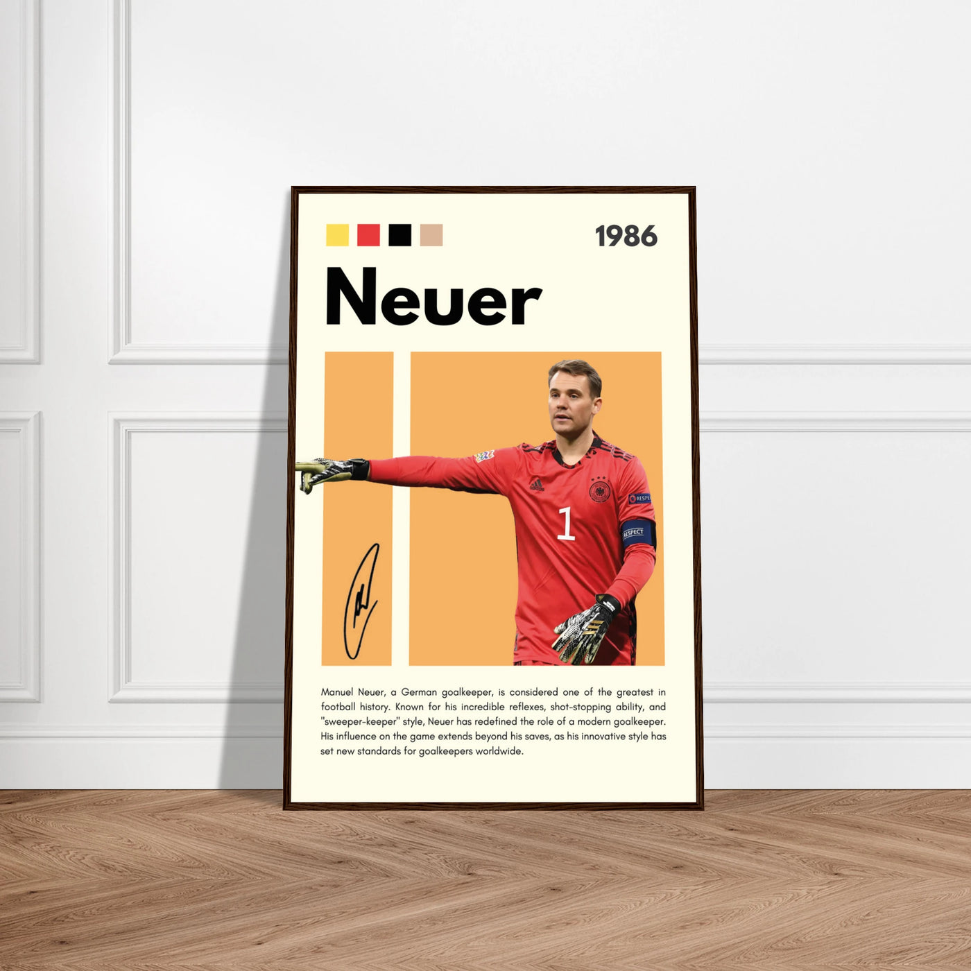 Manuel Neuer Goalkeeper Framed Football Legend Poster Vibrantwalls