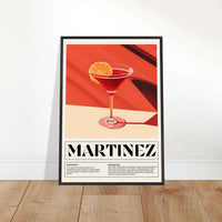 Martinez Cocktail Poster Framed Wall Art - Vibrantwalls