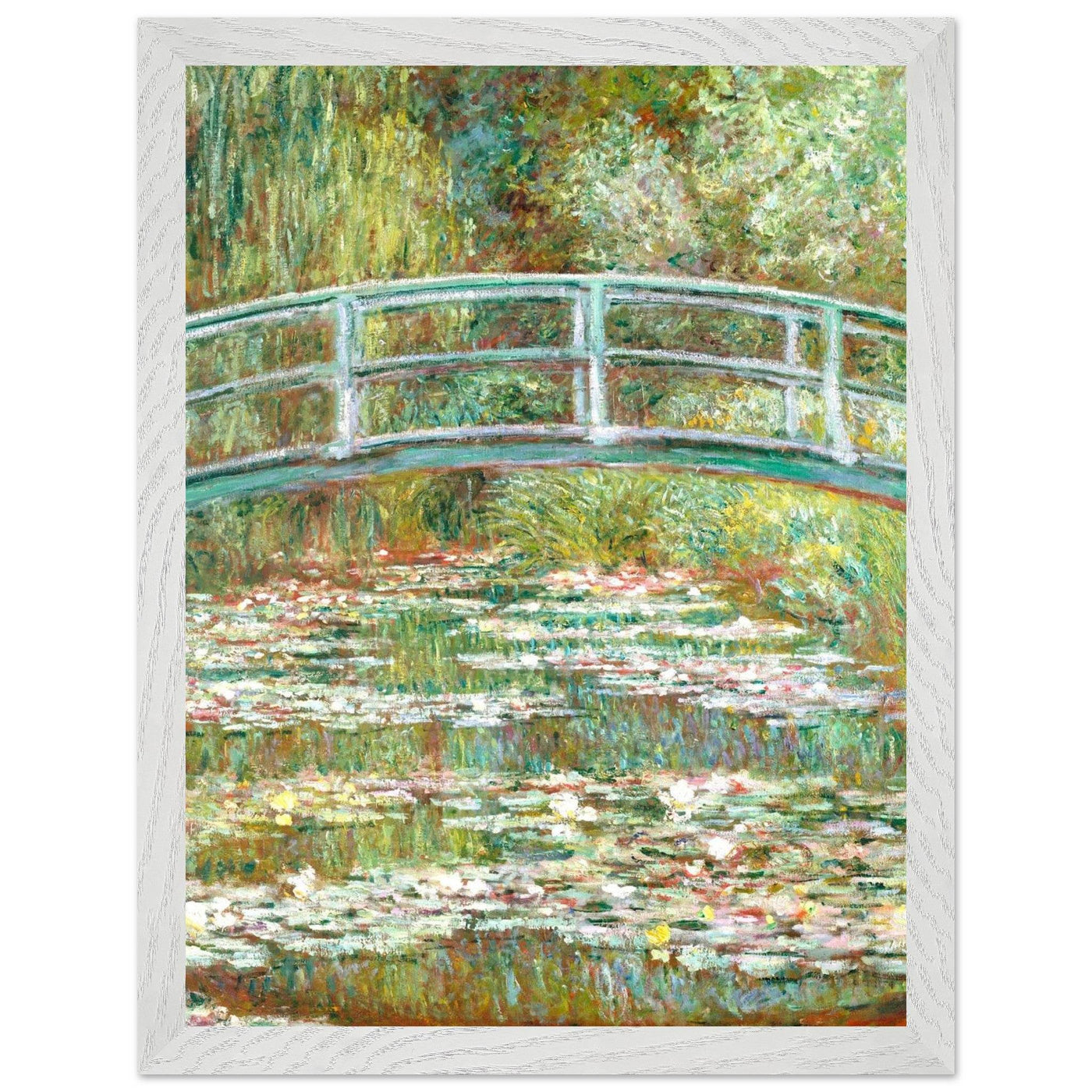 Bridge Over a Pond Art Print - Water Lilies Decorative Artwork for Your Space - Vibrantwalls