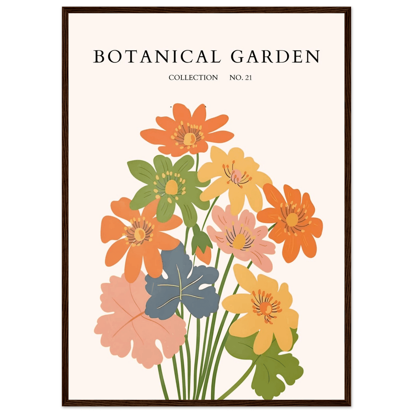 Botanical Garden Collection No. 21 Framed Poster – Vibrant Floral Art Print | Ready-to-Hang in Your Choice of Frame - Vibrantwalls