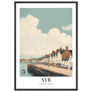 Ayr Scotland Framed Poster – Coastal Charm Wall Art with Vintage Vibe & Wooden Frame - Vibrantwalls