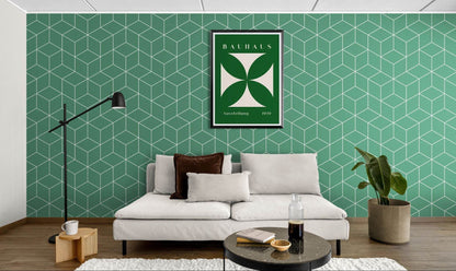 Bauhaus Exhibition 1919 Green Movement Style Design Wall Art - Vibrantwalls