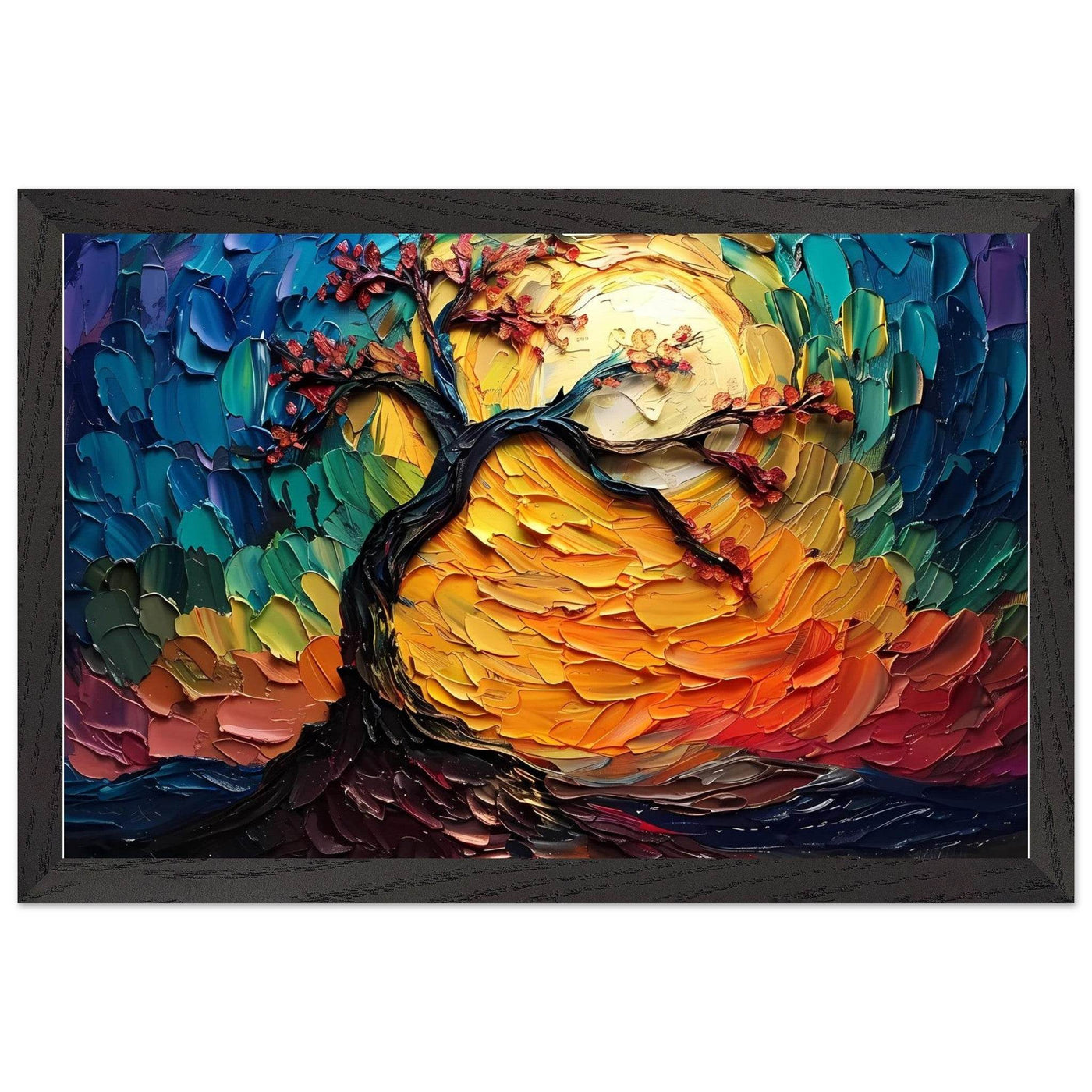 Impasto Tree of Life Poster - Vibrantwalls