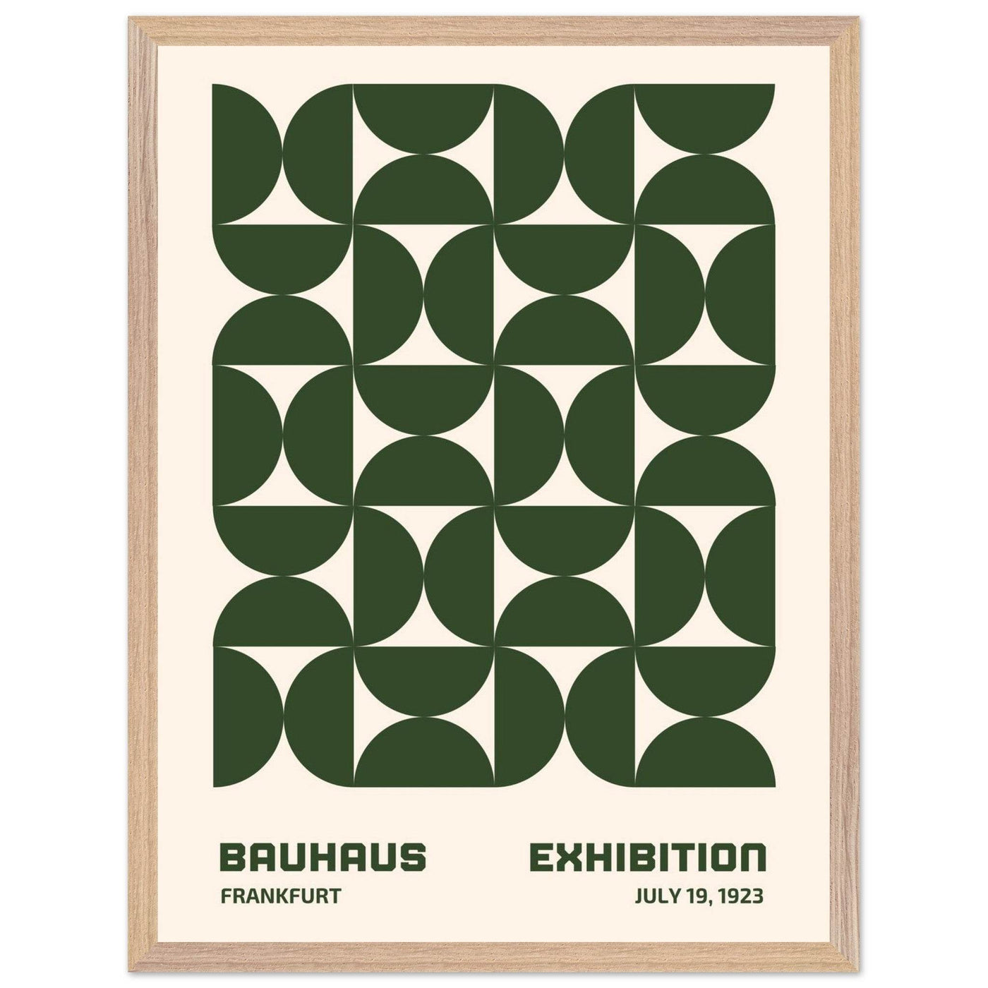 Bauhaus Forest Green & Cream Modern - Vibrantwalls