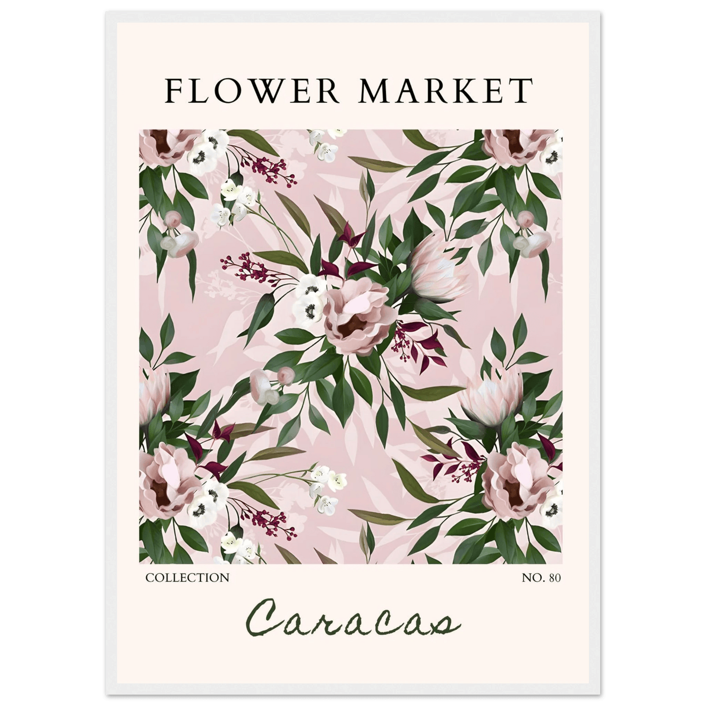 Blush Floral Dream Framed Poster – Elegant Botanical Art Print | Ready-to-Hang in Multiple Sizes & Frame Styles - Vibrantwalls