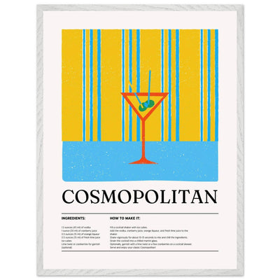 Cosmopolitan Cocktail Recipe City Chic Bar Print - Vibrantwalls