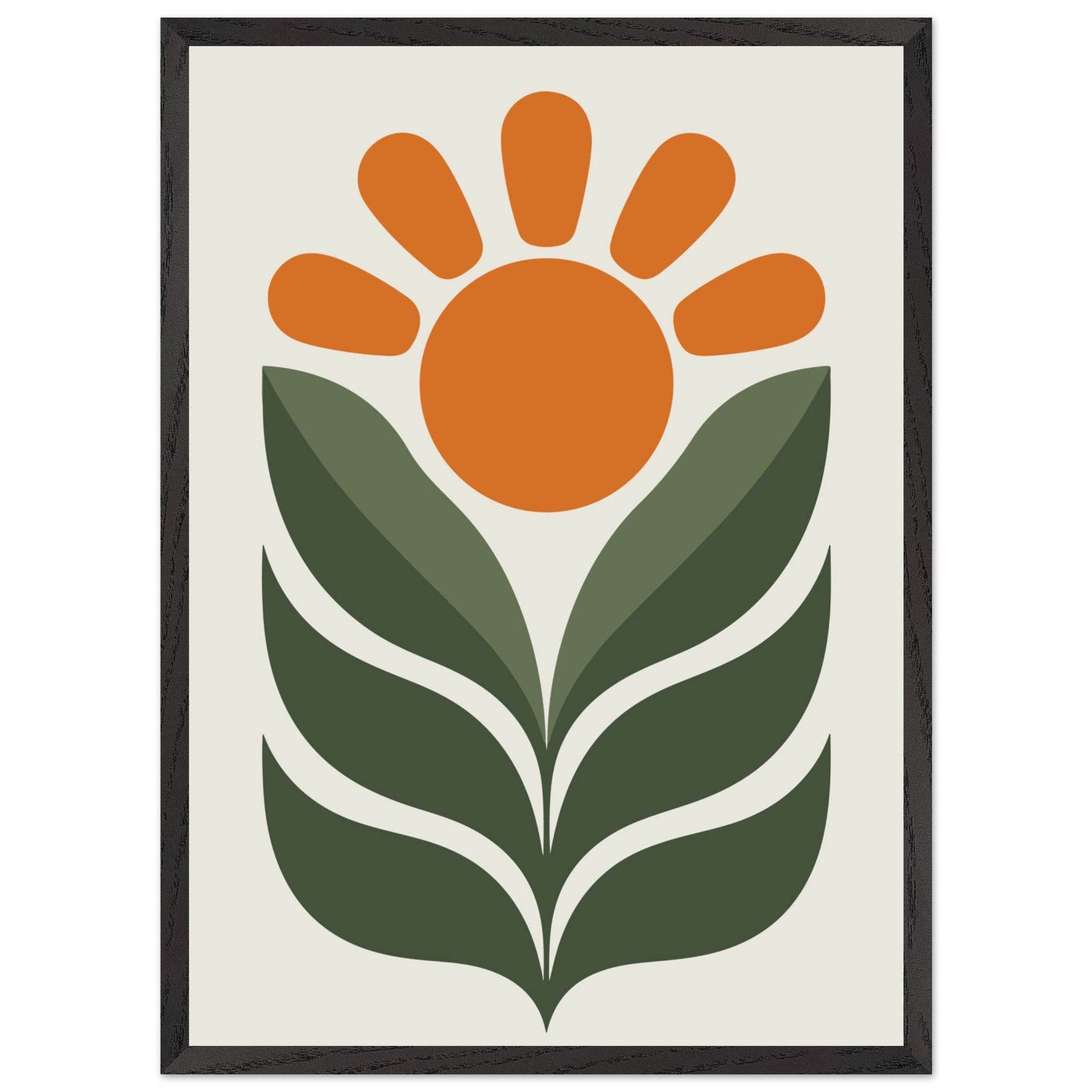 Boho Sun & Leaves Art - Vibrantwalls