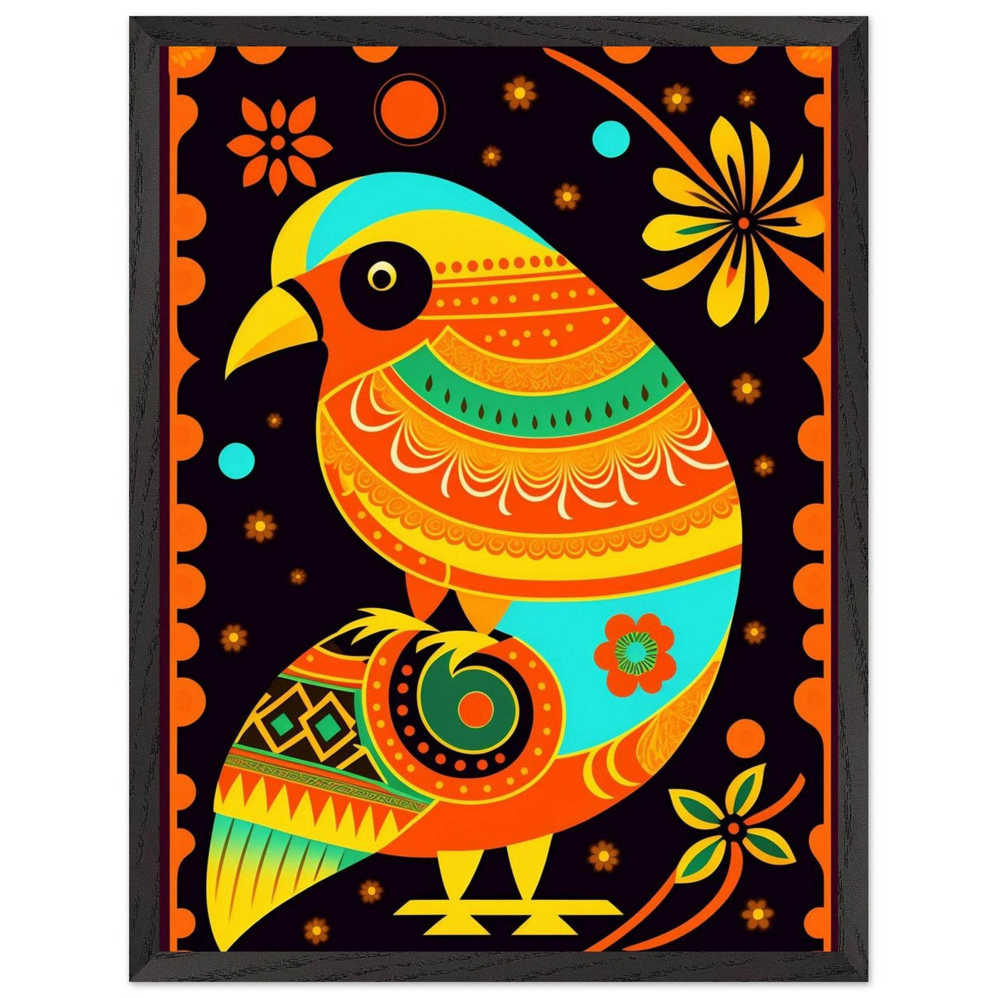 Vibrant Tribal Bird Art - Vibrantwalls