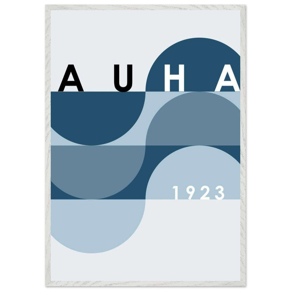 Bauhaus-Style Abstract Poster - The Blue Tunnel Modern Art Print in Various Sizes & Finishes - Vibrantwalls