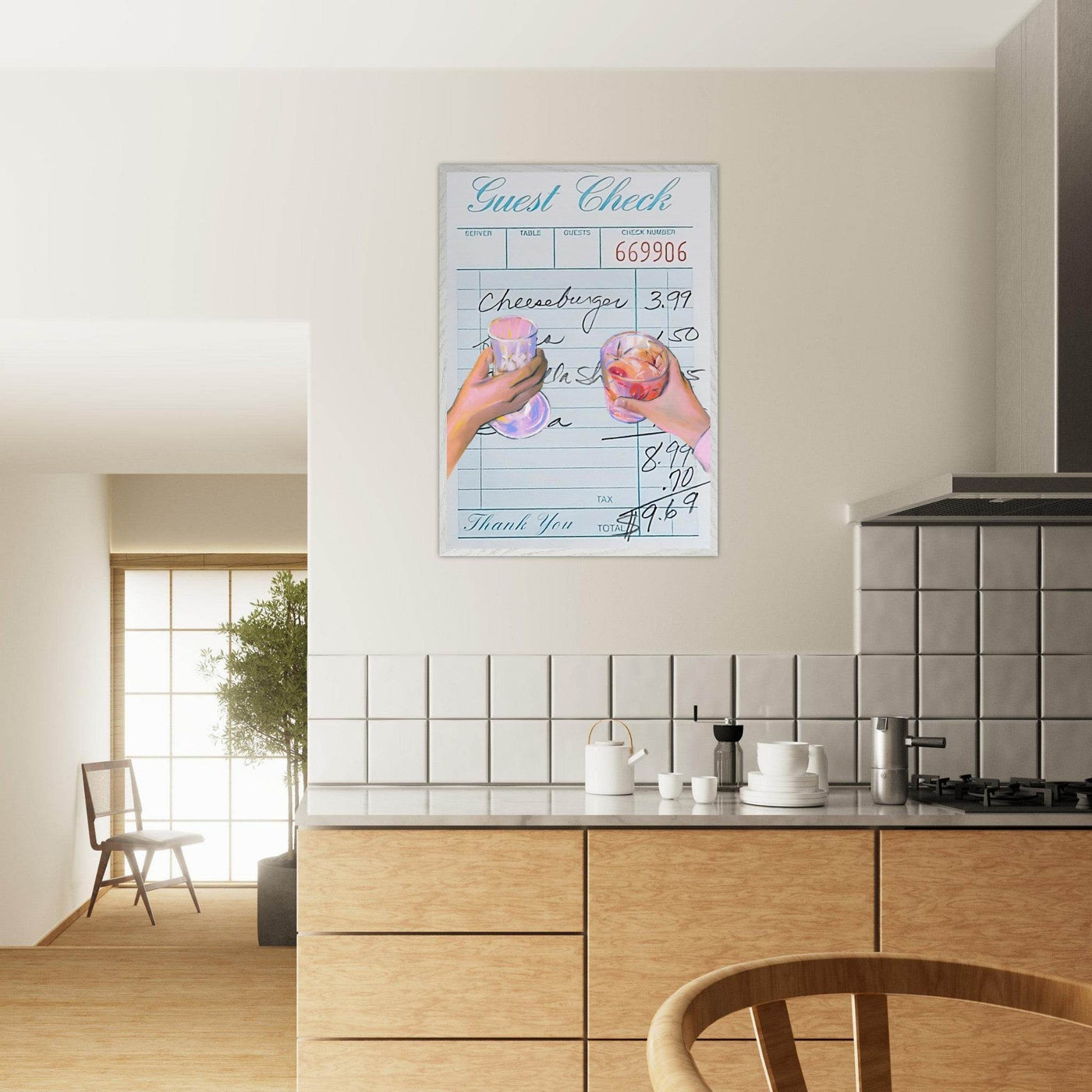 Retro Bar Tab Art - Vibrantwalls