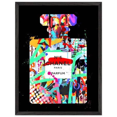 Vibrant Pop Art Chanel No. 5 Perfume Print - Framed & Ready-to-Hang - Vibrantwalls