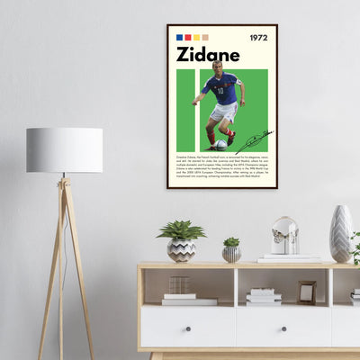 Zinedine Zidane Football Legend Framed French Poster Vibrantwalls