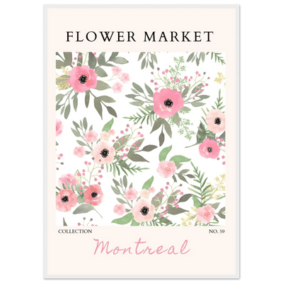 Flower Market Collection: Montreal – Whimsical Floral Art Prints | Ready-to-Hang Framed Posters - Vibrantwalls