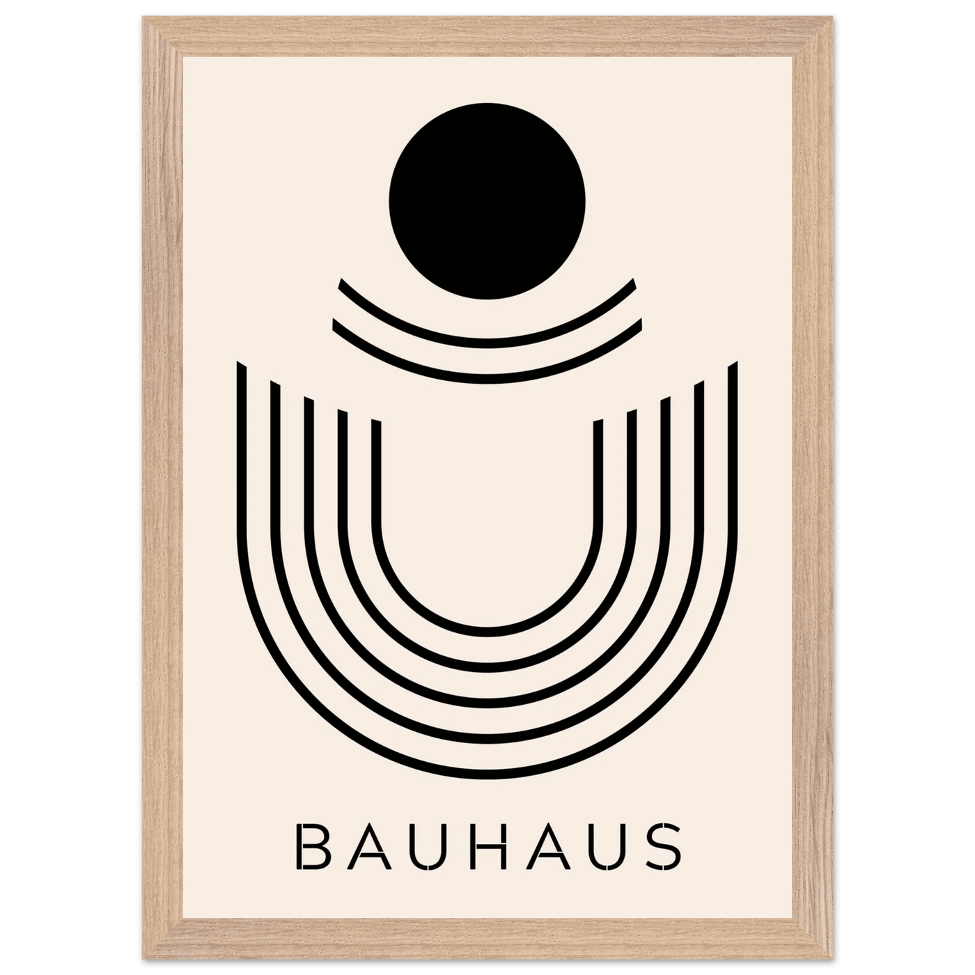 Bauhaus Black & Beige Abstract - Vibrantwalls