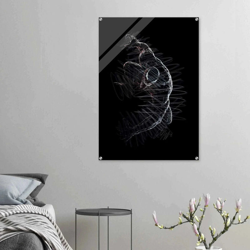 Abstract Glimmer Acrylic Print – Dynamic, Ghostly, Modern Wall Art in 18 Sizes - Vibrantwalls