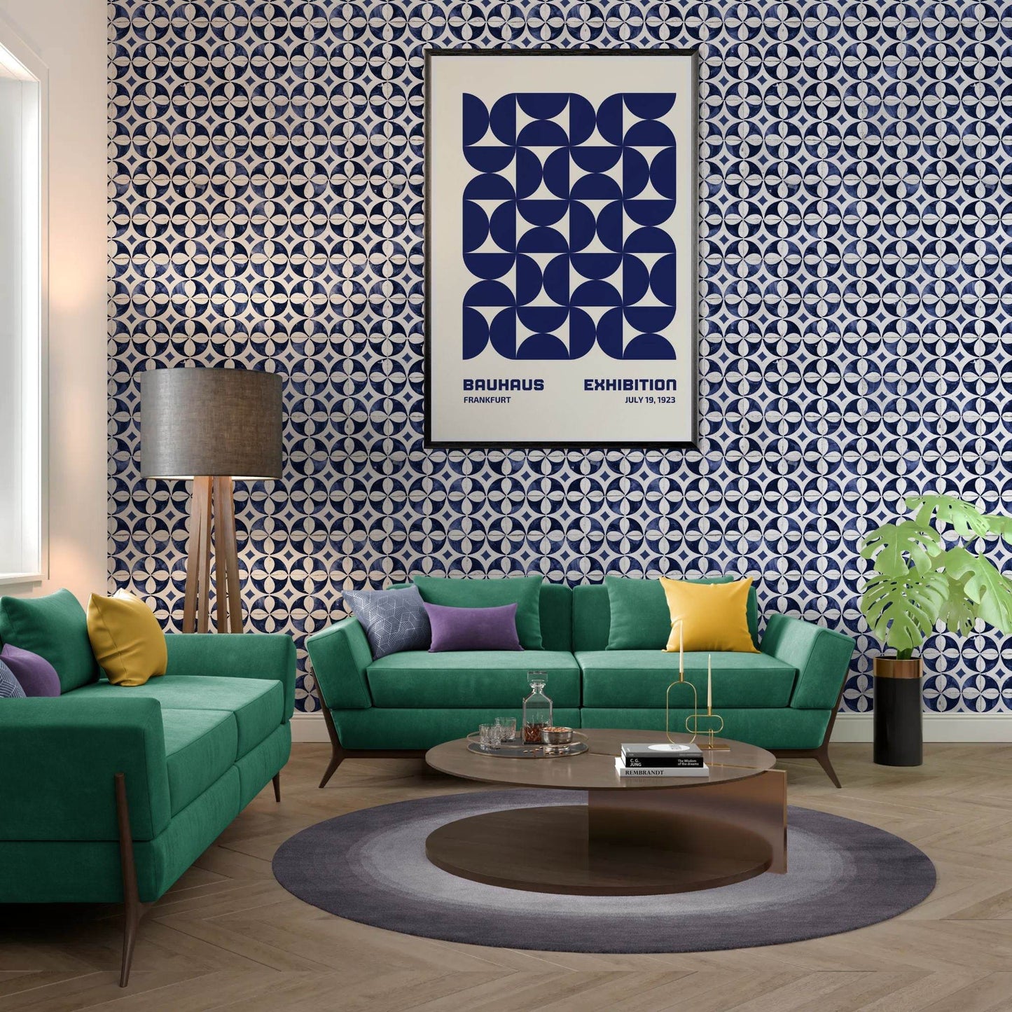 Bauhaus Geometric Abstract Modern Movement Style Design Wall Art - Vibrantwalls