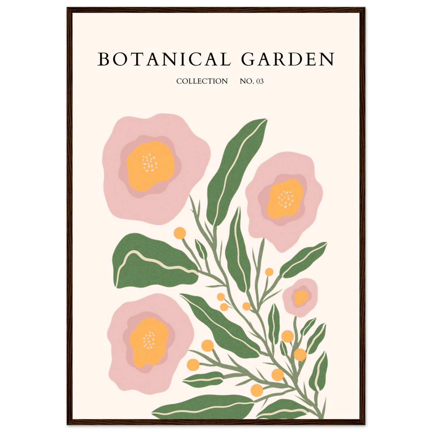 Botanical Garden Collection Framed Poster - Abstract Floral Art Prints in Soft Pinks & Greens | Ready-to-Hang - Vibrantwalls